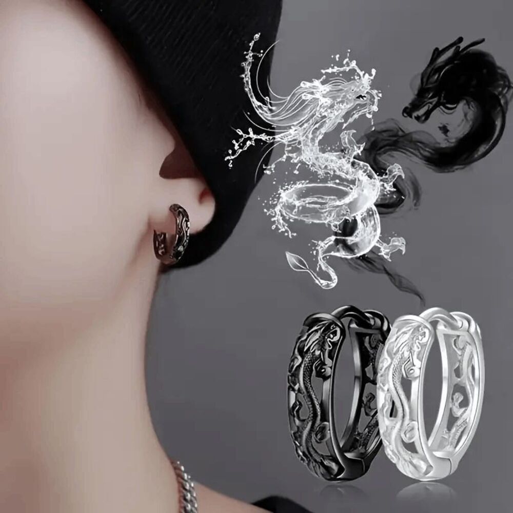 Unisex Stainless Steel Hoop Earrings